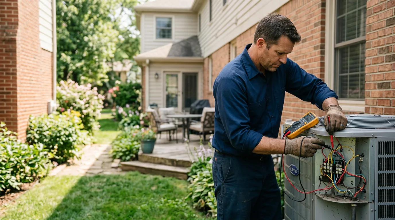 HVAC technician working near Coalgate, OK